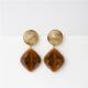 Elle marble brown earrings