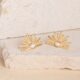 Solea pearl gold short earrings
