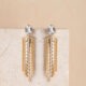 Isla white stone long earrings