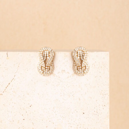 Augusta strass short oorbellen