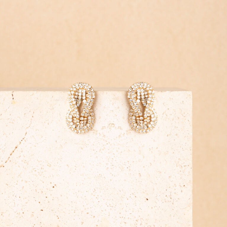Augusta strass short oorbellen