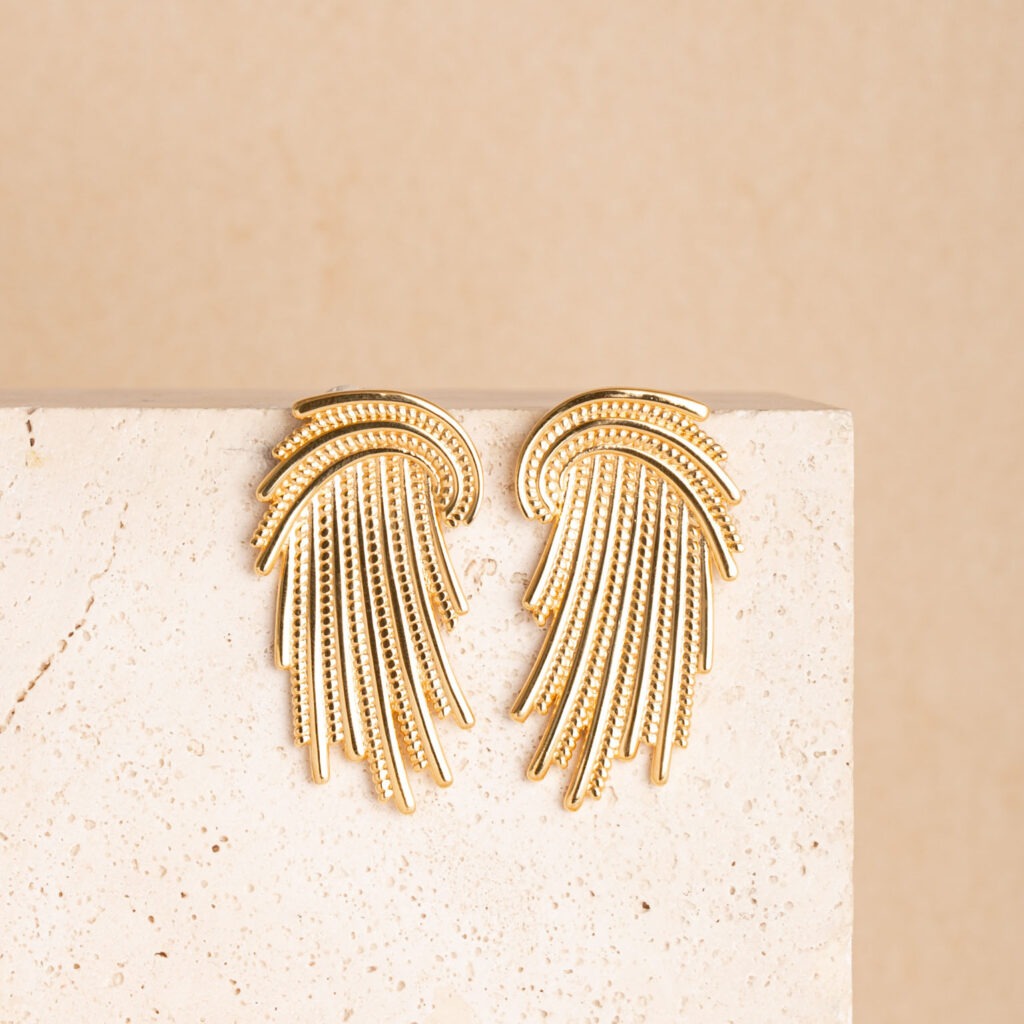 Helia gold statement earrings