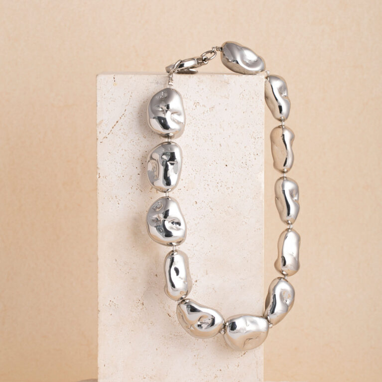 OCEANE silver statement necklace