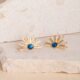 SOLEA blue strass short earrings