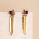 ROMY burgundy long earrings