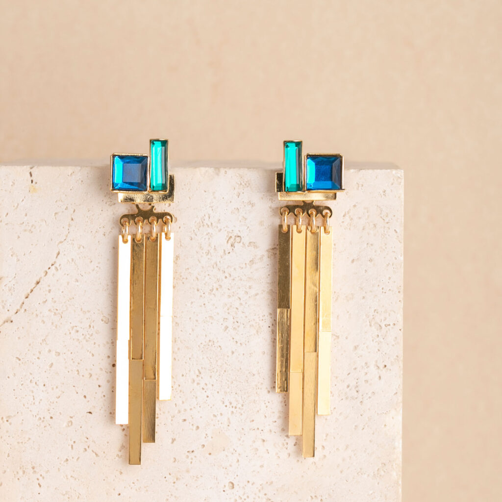 ROMY blue long earrings (PRE-ORDER)