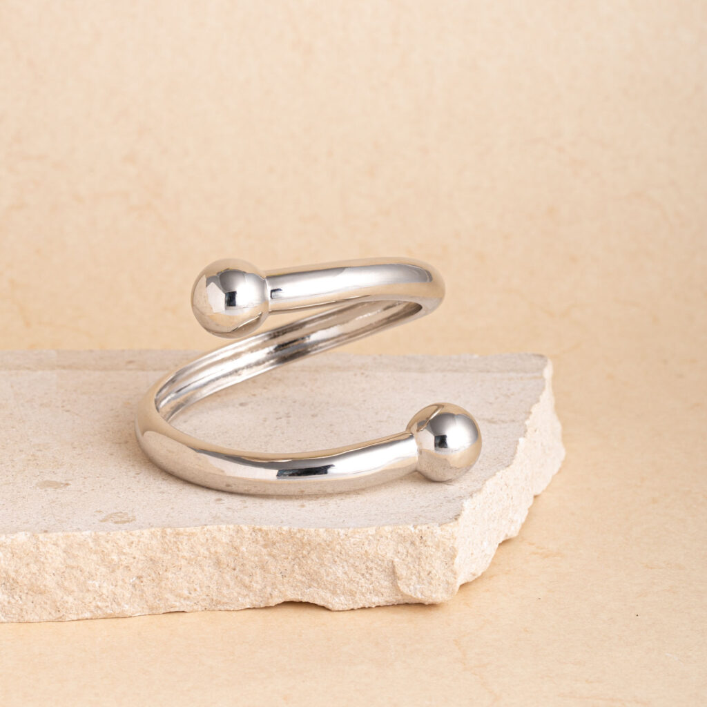 Raquel silver statement cuff