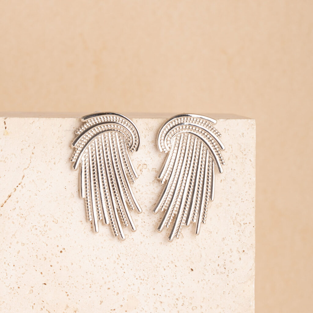 HELIA silver statement earrings