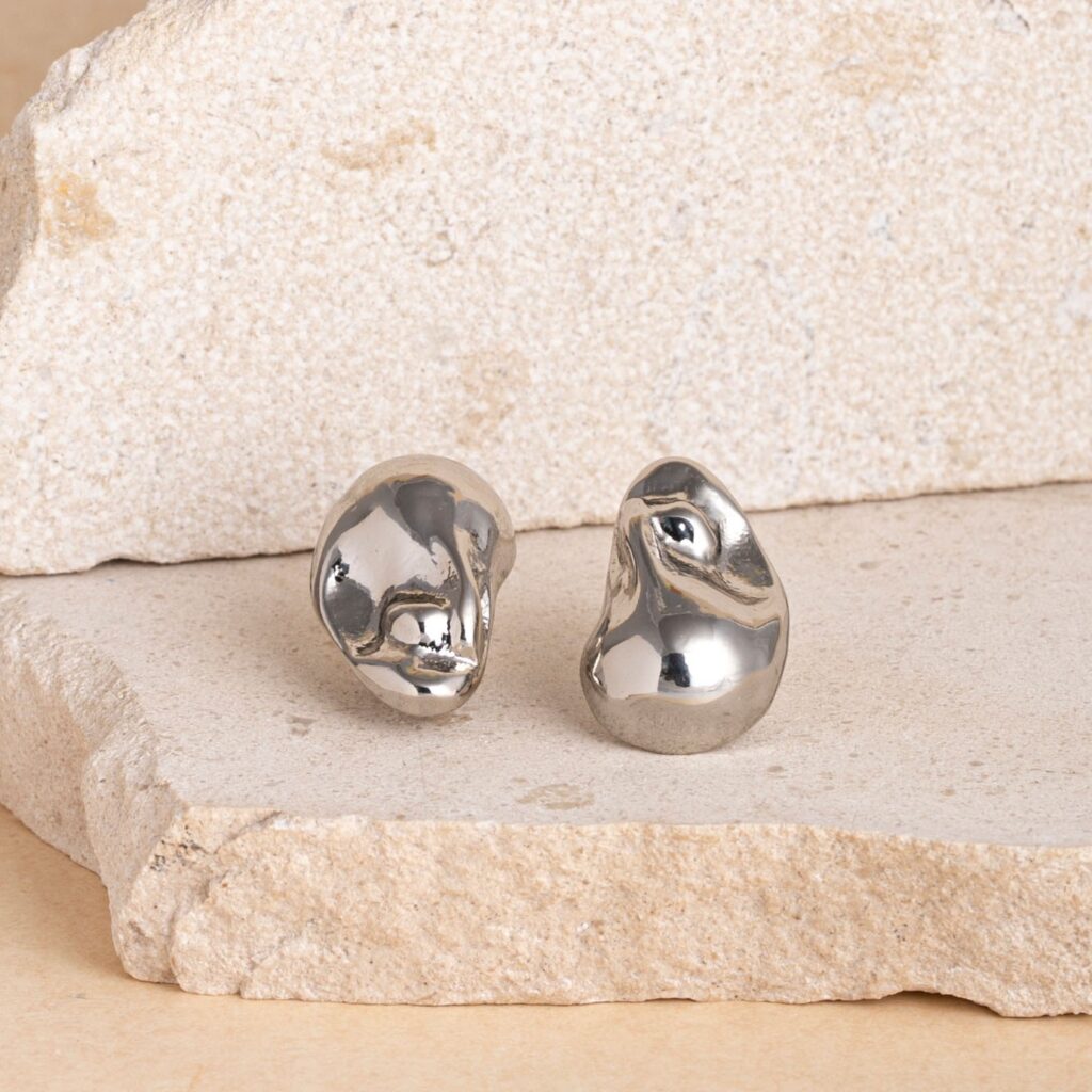 OCEANE silver statement earrings