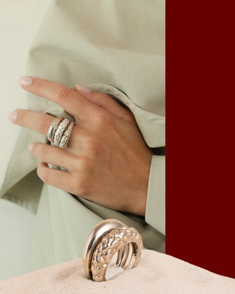 Petra rings set silver