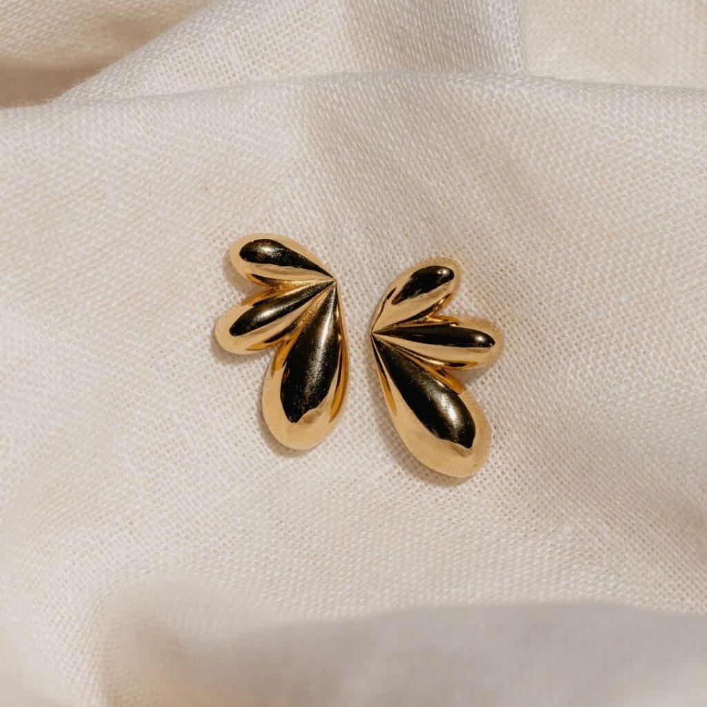Tilda gold statement earrings