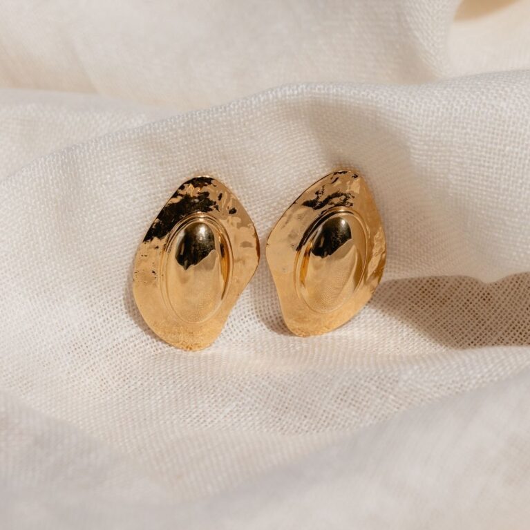 Riva gold statement earrings