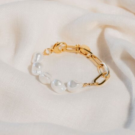 AUDREY PEARL CHAIN MIX BRACELET