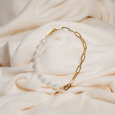 AUDREY PEARL CHAIN MIX NECKLACE