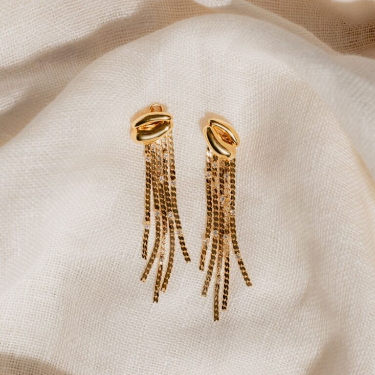 LEA GOLD LONG EARRINGS