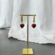 Red drop earrings