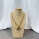Bead necklace beige