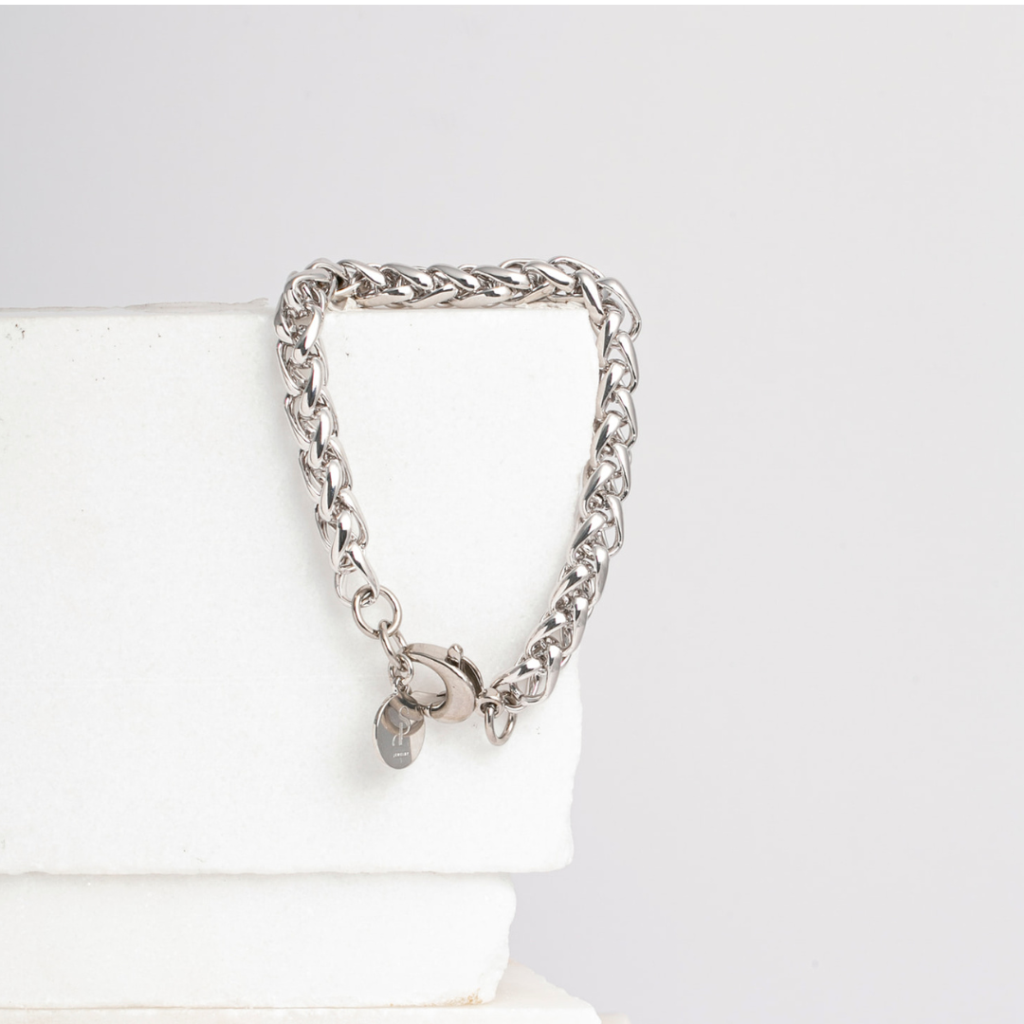 Cobra chain silver bracelet