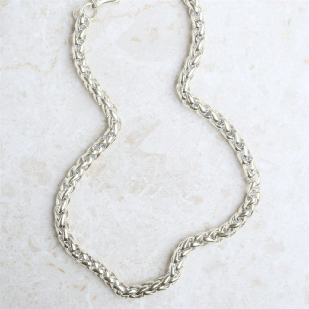 Cobra chain silver necklace